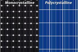 difference between mono-crystalline and poly-crystalline photovoltaic cells