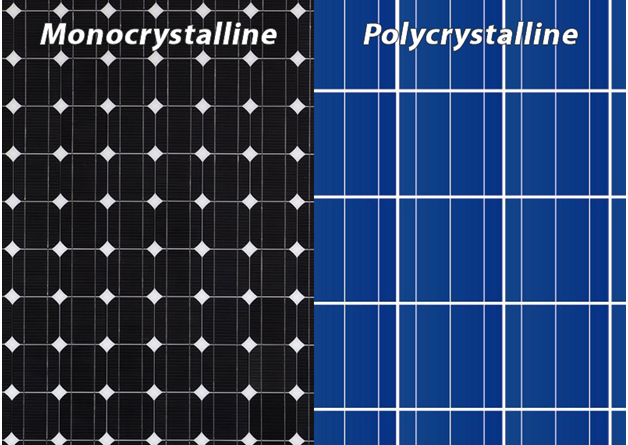 difference between mono-crystalline and poly-crystalline photovoltaic cells
